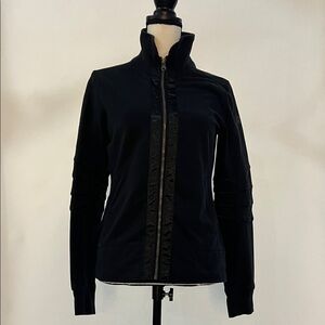 LULULEMON Black Sleek Zip-Up Jacket, Sz. 6